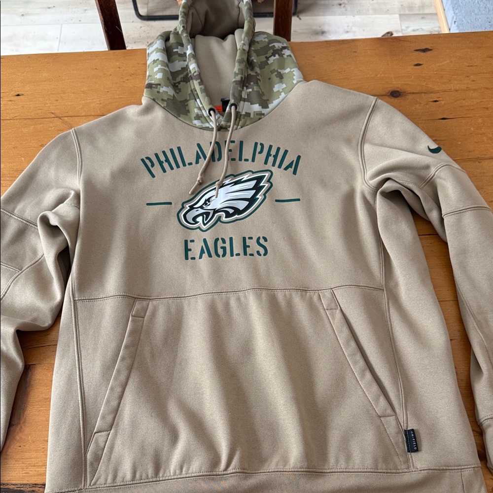 Nike Tan salute to service Philadelphia Eagles hoodie